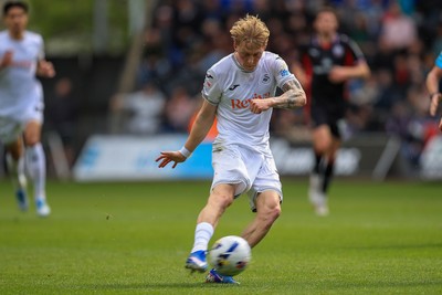 180426 - Swansea City v Southampton - Sky Bet Championship - Melker Widell of Swansea City