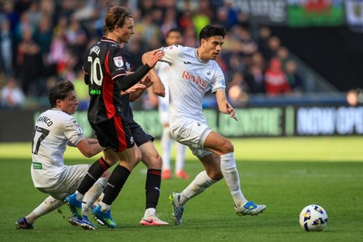 180426 - Swansea City v Southampton - Sky Bet Championship - Marko Stamenic of Swansea City