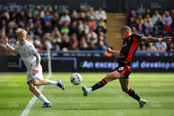 180426 - Swansea City v Southampton - Sky Bet Championship - Melker Widell of Swansea City