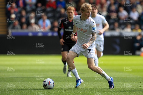 180426 - Swansea City v Southampton - Sky Bet Championship - Melker Widell of Swansea City