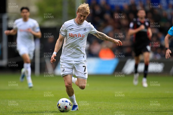 180426 - Swansea City v Southampton - Sky Bet Championship - Melker Widell of Swansea City