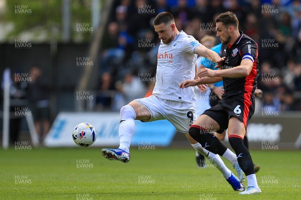 180426 - Swansea City v Southampton - Sky Bet Championship - Zan Vipotnik of Swansea City
