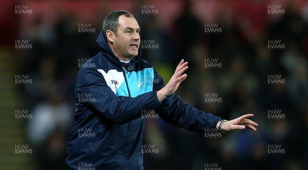 310117 - Swansea City v Southampton - Premier League - Swansea Manager Paul Clement during the match