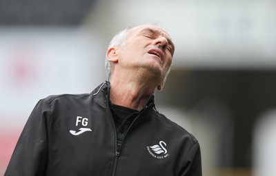 060816 -  Swansea City v Stade Rennais, Pre-season Friendly - Swansea head coach Francesco Guidolin reacts during the match