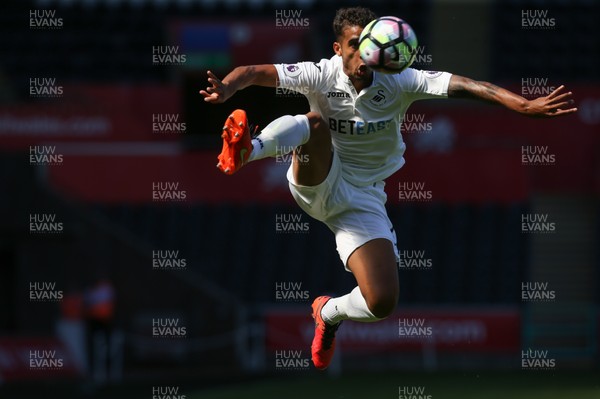 060816 -  Swansea City v Stade Rennais, Pre-season Friendly - Kyle Naughton of Swansea City controls the ball