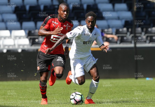 060816 -  Swansea City v Stade Rennais, Pre-season Friendly - Nathan Dyer of Swansea City breaks away