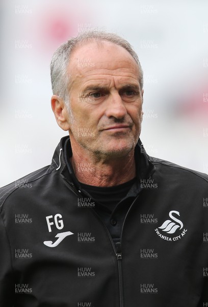 060816 -  Swansea City v Stade Rennais, Pre-season Friendly - Swansea head coach Francesco Guidolin reacts during the match