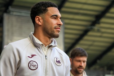 070326 - Swansea City v Stoke City - Sky Bet Championship - Ben Cabango of Swansea City arrives at the stadium