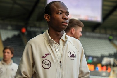 070326 - Swansea City v Stoke City - Sky Bet Championship - Malick Yalcouye of Swansea City arrives at the stadium