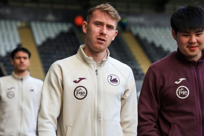 070326 - Swansea City v Stoke City - Sky Bet Championship - Ollie Cooper of Swansea City arrives at the stadium