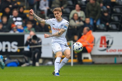 070326 - Swansea City v Stoke City - Sky Bet Championship - Ethan Galbraith of Swansea City