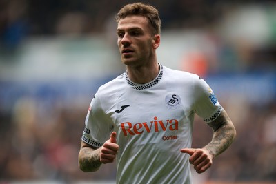070326 - Swansea City v Stoke City - Sky Bet Championship - Josh Tymon of Swansea City