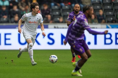 070326 - Swansea City v Stoke City - Sky Bet Championship - Josh Key of Swansea City