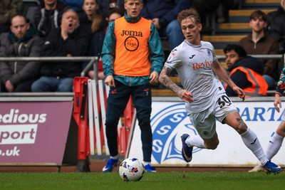070326 - Swansea City v Stoke City - Sky Bet Championship - Ethan Galbraith of Swansea City