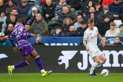 070326 - Swansea City v Stoke City - Sky Bet Championship - Ethan Galbraith of Swansea City