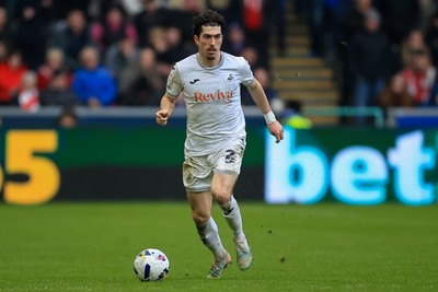 070326 - Swansea City v Stoke City - Sky Bet Championship - Josh Key of Swansea City