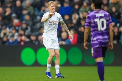 070326 - Swansea City v Stoke City - Sky Bet Championship - Melker Widell of Swansea City
