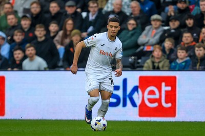 070326 - Swansea City v Stoke City - Sky Bet Championship - Gustavo Nunes of Swansea City