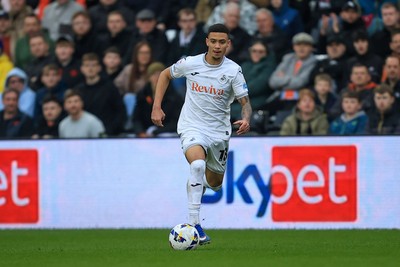 070326 - Swansea City v Stoke City - Sky Bet Championship - Gustavo Nunes of Swansea City