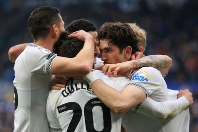 070326 - Swansea City v Stoke City - Sky Bet Championship - Liam Cullen of Swansea City celebrates after scoring