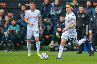 070326 - Swansea City v Stoke City - Sky Bet Championship - Ethan Galbraith of Swansea City