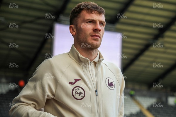 070326 - Swansea City v Stoke City - Sky Bet Championship - Josh Tymon of Swansea City arrives at the stadium