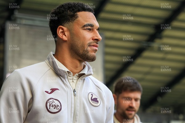 070326 - Swansea City v Stoke City - Sky Bet Championship - Ben Cabango of Swansea City arrives at the stadium