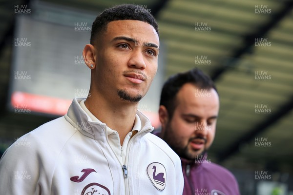 070326 - Swansea City v Stoke City - Sky Bet Championship - Gustavo Nunes of Swansea City arrives at the stadium