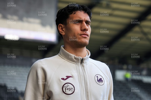 070326 - Swansea City v Stoke City - Sky Bet Championship - Marko Stamenic of Swansea City arrives at the stadium