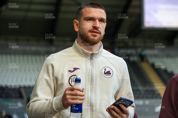 070326 - Swansea City v Stoke City - Sky Bet Championship - Zan Vipotnik of Swansea City arrives at the stadium