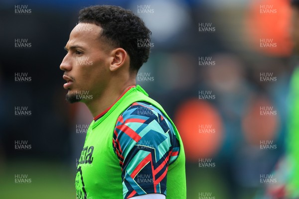 070326 - Swansea City v Stoke City - Sky Bet Championship - Ronald of Swansea City warming up before game
