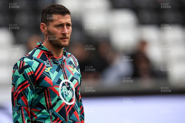 070326 - Swansea City v Stoke City - Sky Bet Championship - Joel Ward of Swansea City warming up before game