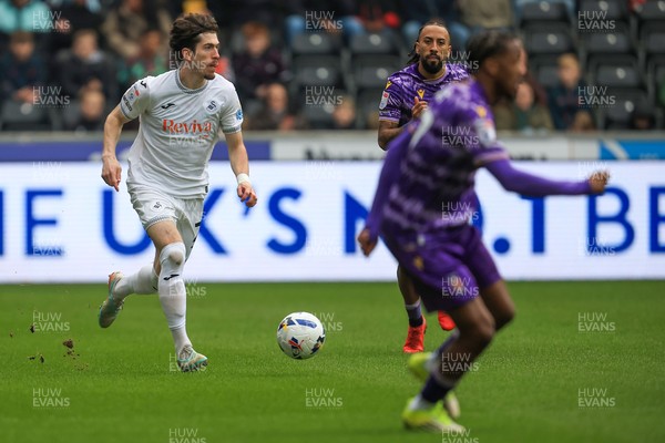 070326 - Swansea City v Stoke City - Sky Bet Championship - Josh Key of Swansea City
