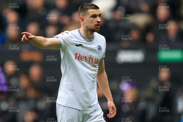 070326 - Swansea City v Stoke City - Sky Bet Championship - Zan Vipotnik of Swansea City