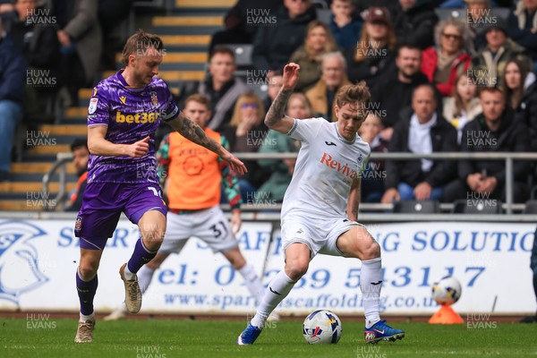 070326 - Swansea City v Stoke City - Sky Bet Championship - Ethan Galbraith of Swansea City