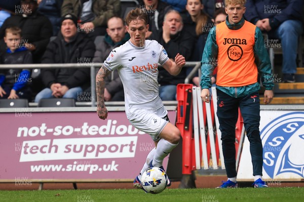 070326 - Swansea City v Stoke City - Sky Bet Championship - Ethan Galbraith of Swansea City