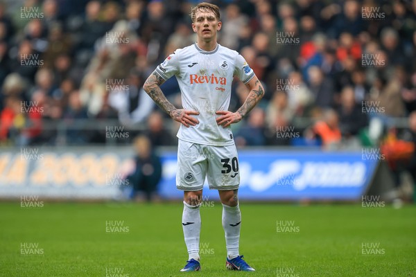 070326 - Swansea City v Stoke City - Sky Bet Championship - Ethan Galbraith of Swansea City