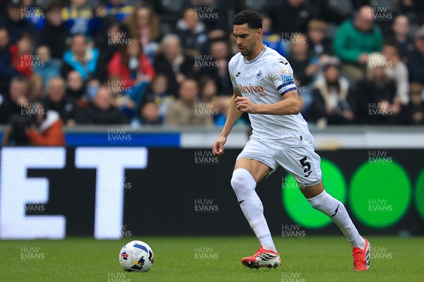 070326 - Swansea City v Stoke City - Sky Bet Championship - Ben Cabango of Swansea City