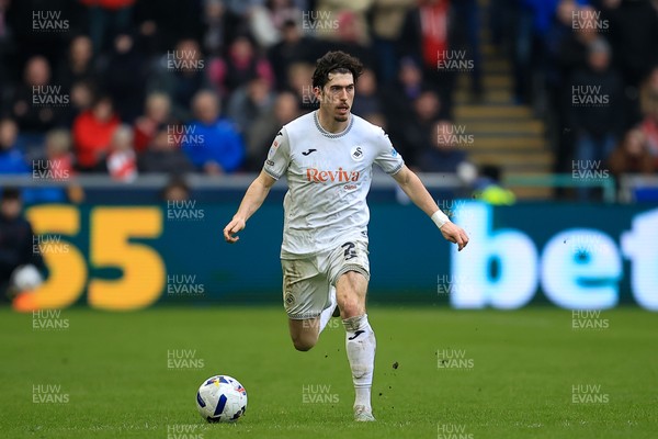 070326 - Swansea City v Stoke City - Sky Bet Championship - Josh Key of Swansea City