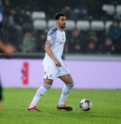 100424 - Swansea City v Stoke City - Sky Bet Championship - Ben Cabango of Swansea City