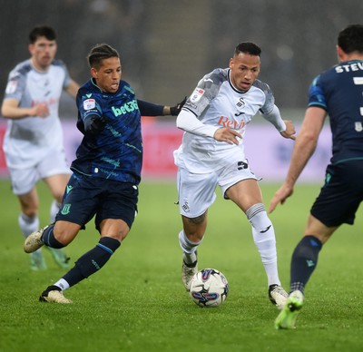 100424 - Swansea City v Stoke City - Sky Bet Championship - Ronald of Swansea City 