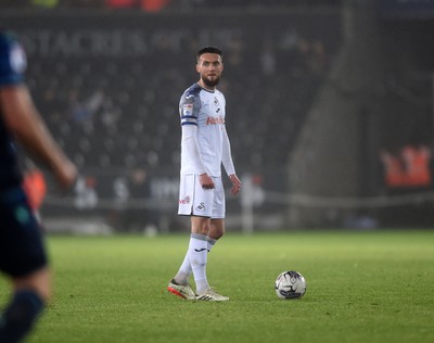 100424 - Swansea City v Stoke City - Sky Bet Championship - Matt Grimes of Swansea City 