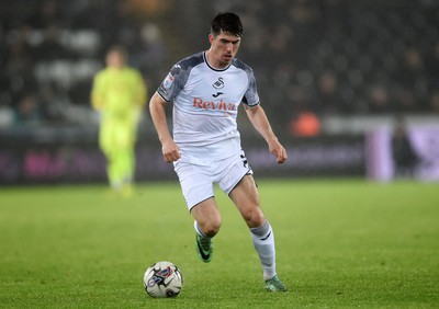 100424 - Swansea City v Stoke City - Sky Bet Championship - Josh Key of Swansea City 