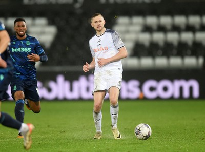 100424 - Swansea City v Stoke City - Sky Bet Championship - Harry Darling of Swansea City 