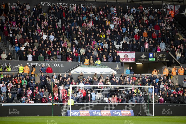 041123 - Swansea City v Sunderland - Sky Bet Championship - Sunderland supporters during The Last Post