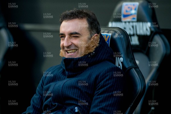 170318 - Swansea City v Tottenham Hotspur, FA CUP - Carlos Carvalhal, Manager of Swansea City looks on 