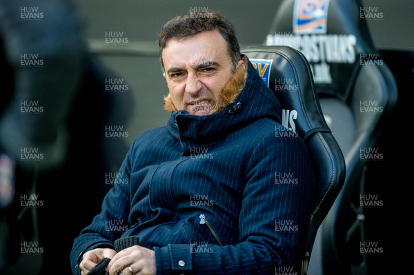 170318 - Swansea City v Tottenham Hotspur, FA CUP - Carlos Carvalhal, Manager of Swansea City looks on 
