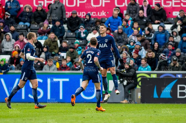 170318 - Swansea City v Tottenham Hotspur, FA CUP - Spurs Celebrates their second goal 