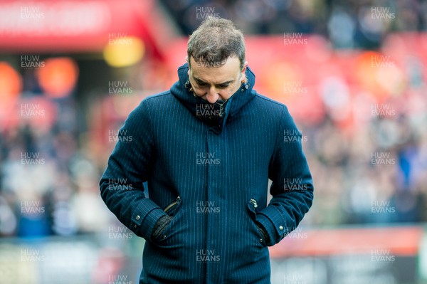 170318 - Swansea City v Tottenham Hotspur, FA CUP - Carlos Carvalhal, Manager of Swansea City looks on during the game 