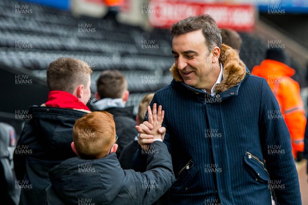 170318 - Swansea City v Tottenham Hotspur, FA CUP - Carlos Carvalhal, Manager of Swansea City arrives at the Liberty Stadium ahead of the game 